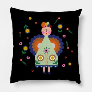 Frida kahlo mexican feminist painter colorful summer flowers viva la vida Pillow