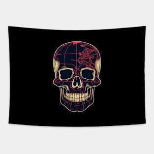 Skull with map Tapestry