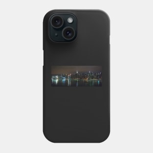 Manhattan skyline by night Phone Case