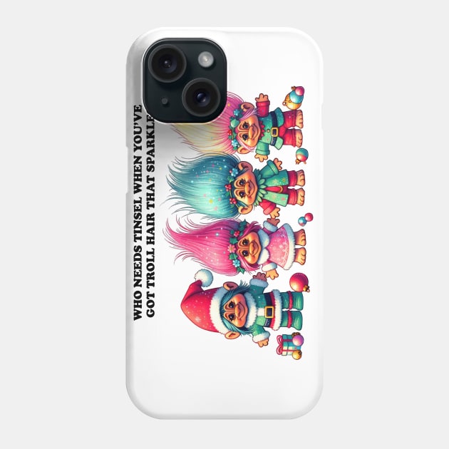 Merry Troll Christmas Phone Case by TooplesArt