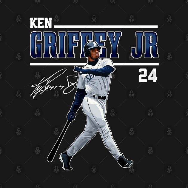 Ken Griffey Jr The Kid Basketball Legend Signature Vintage Retro 80s 90s Bootleg Rap Style by CarDE