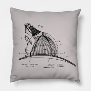 Firefighting Gift - Fireman's Helmet Patent Pillow