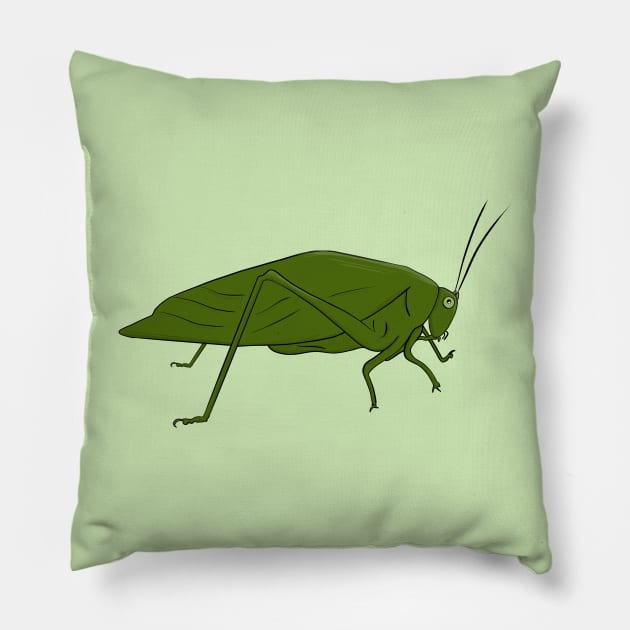 Locust Grasshopper Insect Etmonology Pillow by DiegoCarvalho