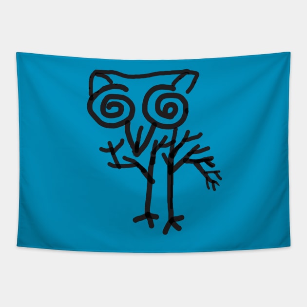 Owl trees Tapestry by martinussumbaji