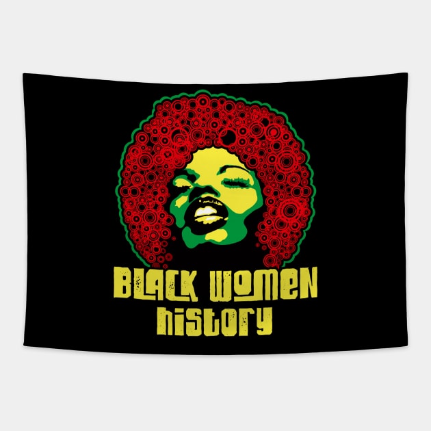 Black women history month pride black power culture gift Tapestry by opippi