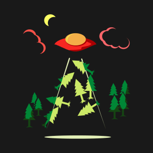 Alien steal the Christmas tree T-Shirt