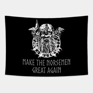 Norse Myth Viking God Odin Make The Norsemen Great Again Tapestry