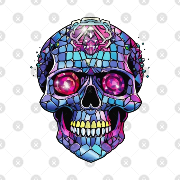 Bejeweled Skull #3 by Chromatic Fusion Studio