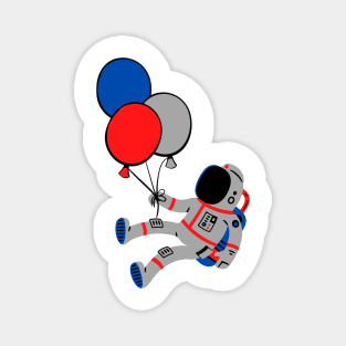 Astronaut With Balloons Magnet