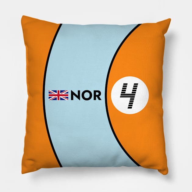 F1 2021 - #4 Norris [Monaco] Pillow by sednoid