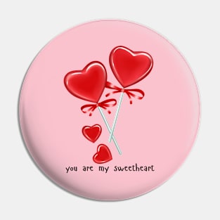 Valentine romantic lollipops Pin