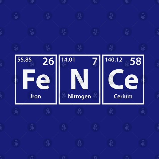 Fence (Fe-N-Ce) Periodic Elements Spelling by cerebrands