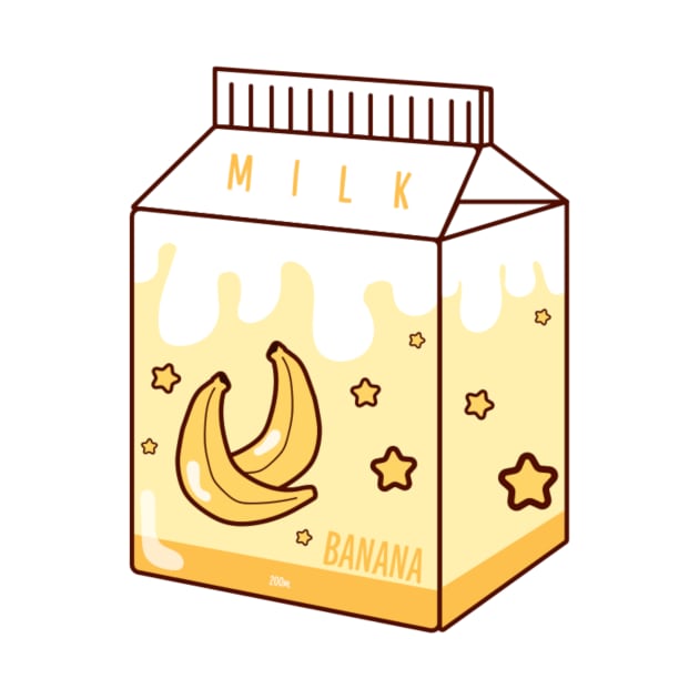 Japanese aesthetics kawaii banana milk by Japanese Designs