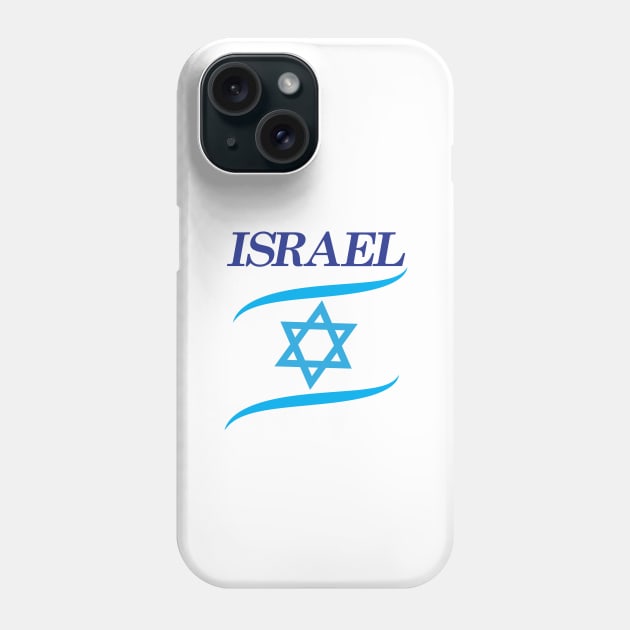 Happy Israel Independence Day Blue Star of David, Israeli flag Phone Case by sofiartmedia