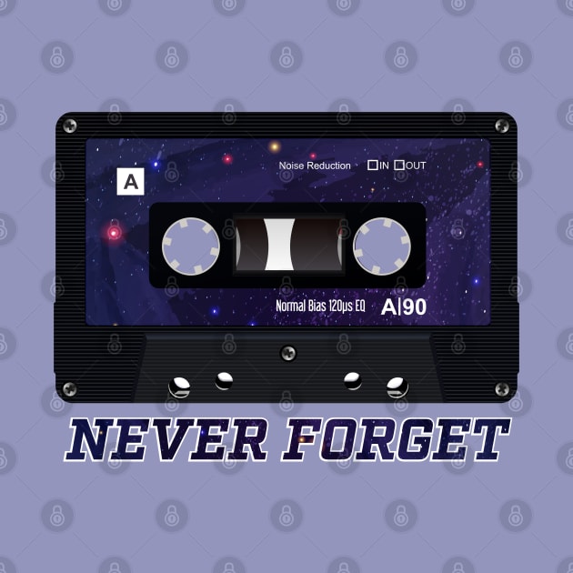 Cassette Audio Mix Tape Never Forget Nostalgic 1990s by TGKelly