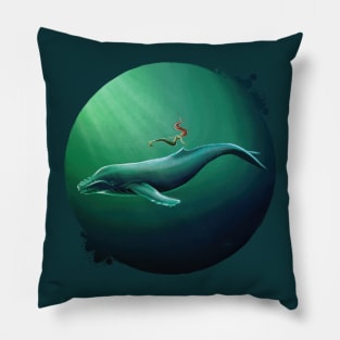 Mermaid and whale Pillow