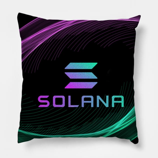 Hail Solana, The Ethereum Killer Pillow by Fanbros_art