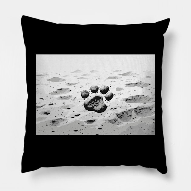 First On The Moon Pillow by aceofspace