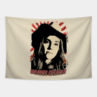 Brandi Carlile 80s Retro Vintage Aesthetic Tapestry