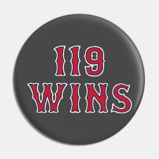 119 Wins Vintage Boston Baseball Pin