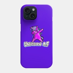 Unicorn AF, Funny Cute, Unicorn Gift, Unicorn Dabbing Meme Phone Case