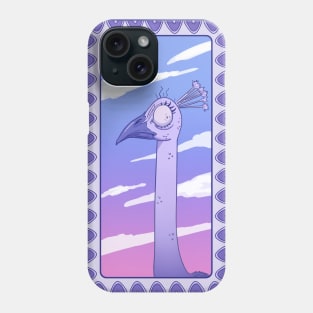 peacock in blue Phone Case