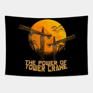 The Power Of Tower Crane on Sunset Tapestry