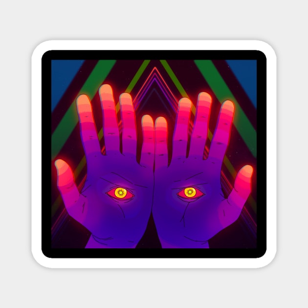 Psychedelic Energy Hands 2 (GIF) Magnet by PHAZED