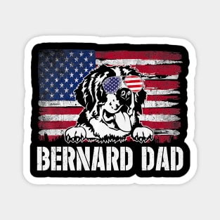 Bernard Dad US American Flag Vintage Father's Day Magnet