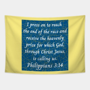 Bible Verse Philippians 3:14 Tapestry