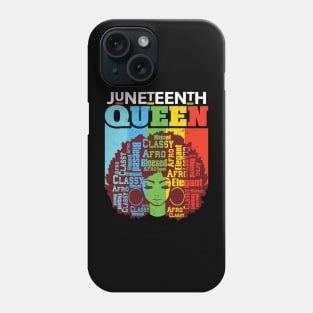 Juneteenth Queen Bleesed Phone Case