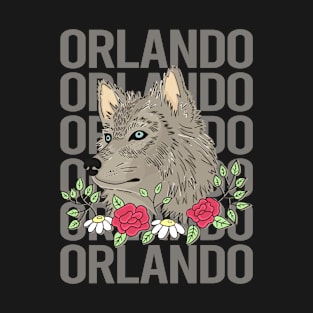 Wolf Head - Orlando Name T-Shirt