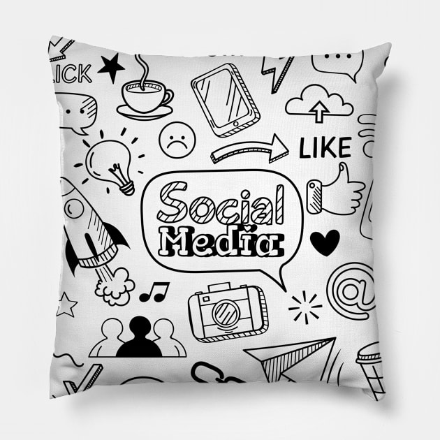 Social media, blogger, SEO, blog, freelancer, Pillow by Muse