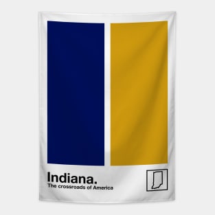 Indiana State Flag  // Original Minimalist Artwork Poster Design Tapestry