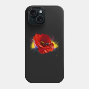 ladybug on poppy Phone Case