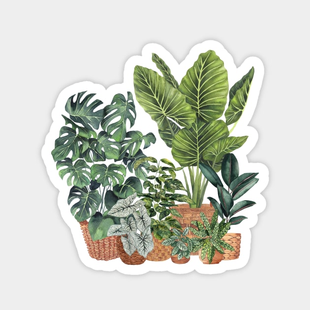 House Plants 11 Magnet by Gush Art Studio 1