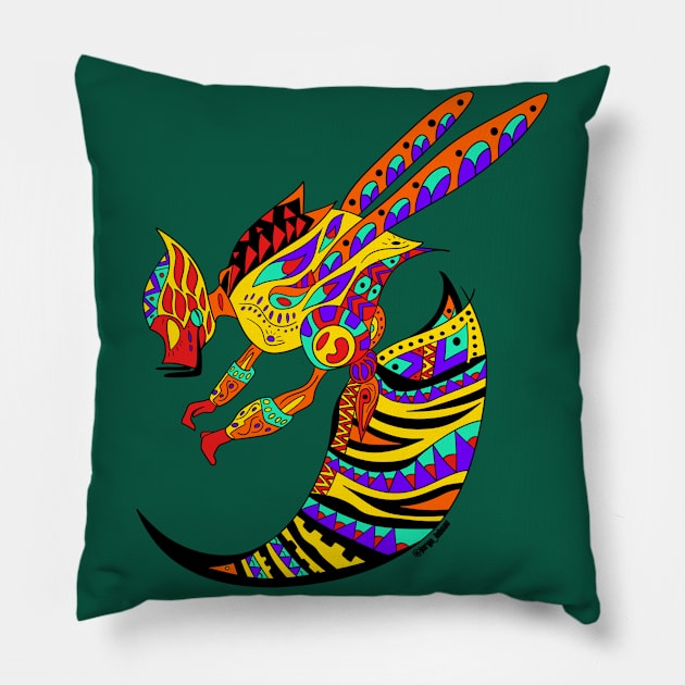 killer bee ecopop Pillow by jorge_lebeau