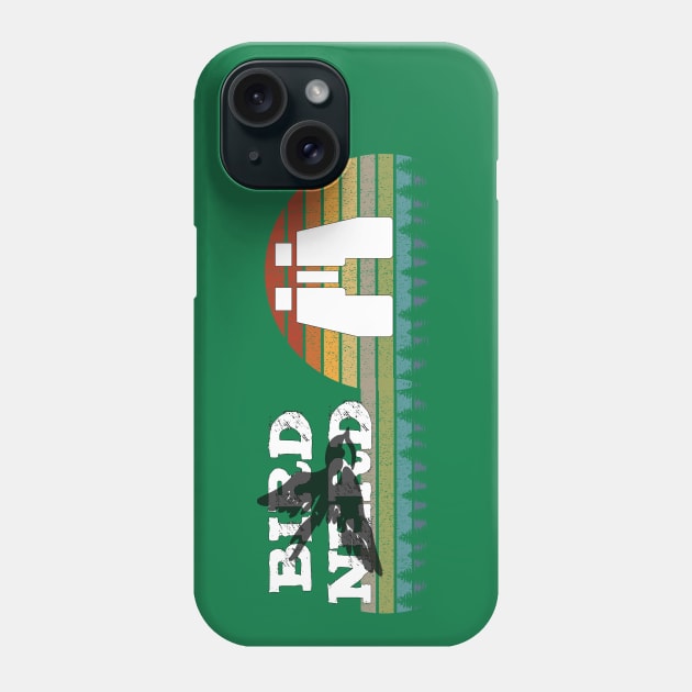 Bird Nerd with Binoculars Phone Case by outrigger