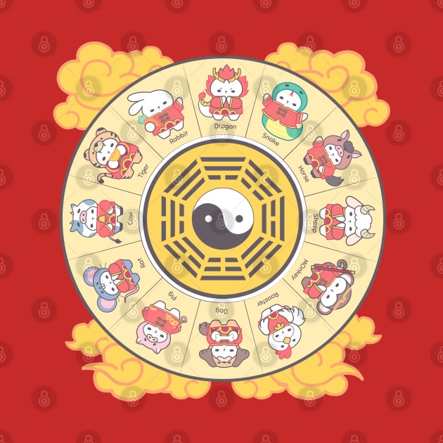 Loppi Tokki Harmony of the Zodiac Chinese Zodiac in Yin Yang by LoppiTokki