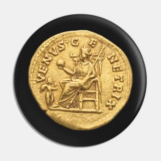 Venus Genetrix and Cupid Gold Aureus coin Pin