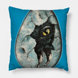 Hatching Dino - jurassic park, mythical beast Pillow