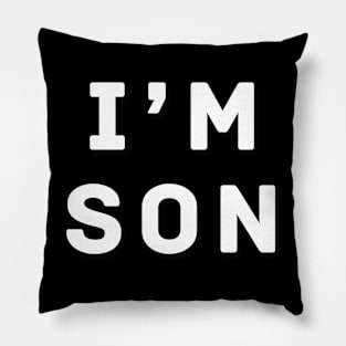 i'm son | White color Pillow