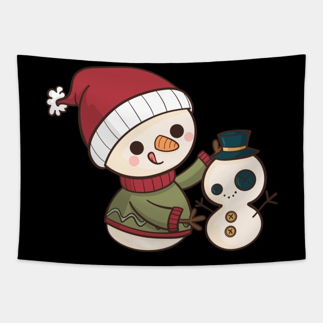snowman Tapestry by Silemhaf