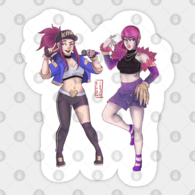 K Da Kda Akali Sticker Teepublic Uk