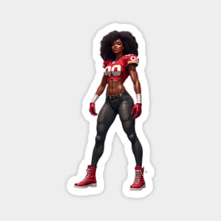Female American Football Magnet