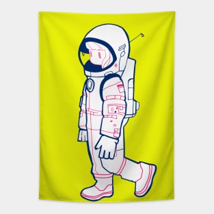 Cute astronaut woman in a spacesuit illustration Tapestry