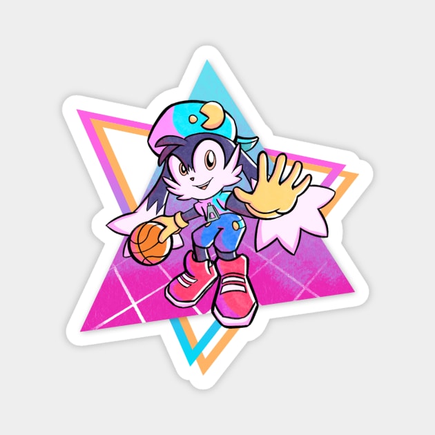 Vaporwave Ballin' Klonoa Magnet by RampantLeaf