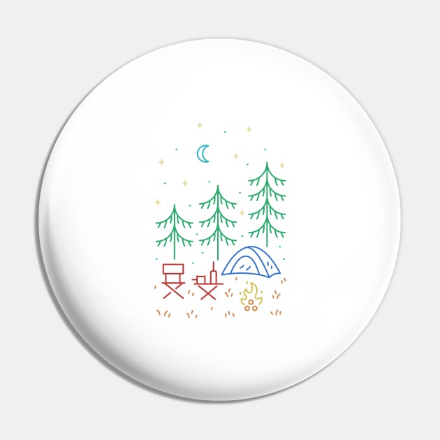Camp Life Pin by polkamdesign