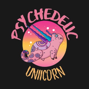 Cute Crazy Psycedelic Unicorn Artwork T-Shirt