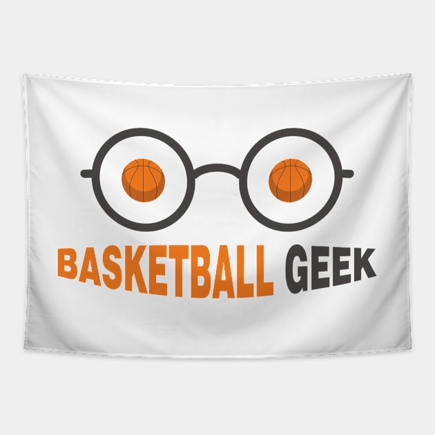 Basketball geek , i am a geek and i love basketball Tapestry by Jkinkwell